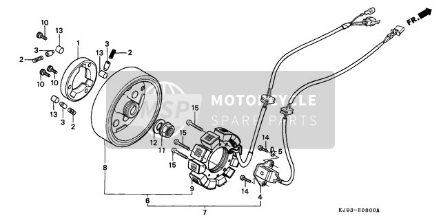 Honda CH125 1993 Genarator für ein 1993 Honda CH125